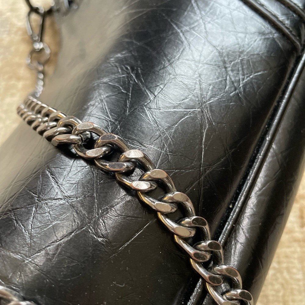 Elegant Black Studded Shoulder Bag - Picture 6 of 11